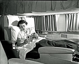 
SAA Lockheed Constellation Interior. Sleeper bunk.
