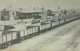 Germiston. NZASM wagons at the Elandsfontein railway station.