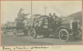 Durban. Dennis lorry R316 and trailer with load of bags.