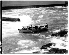 Hermanus, 1938. Rowing boat in harbour.
