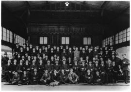 Johannesburg. Sir Thomas Price, General Manager CSAR, with large group of Johannesburg station st...