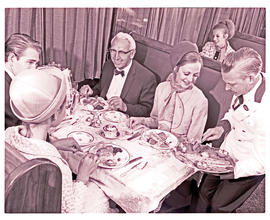 "1970. Blue Train dining car."
