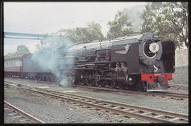 SAR Class 25NC No 3410 w with winged plate 'City of Bloemfontein' with the Orange Express passeng...