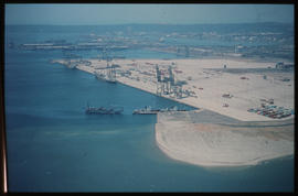 Durban, October 1978. Aerial view of Durban Harbour. [D Dannhauser]