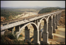 Ulundi district, 1984. The White Mfolozi bridge on the Richards Bay coal line, second track under...
