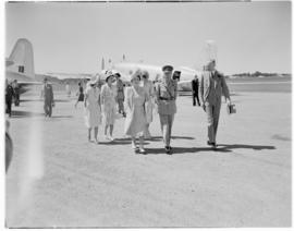 Salisbury, Southern Rhodesia, 7 April 1947. Arrival of Royal party at aerodrome.