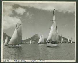 Cape Town, 1945. Yachting on Table Bay.