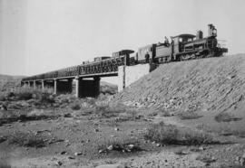 Blood River (later Ketting), 1895. CGR 4th Class 'Converted Joys' with train on Blood River Bridg...
