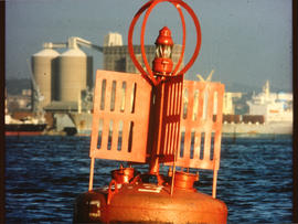 Light buoy in harbour.