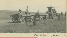 Johannesburg. Rear view of tractor with two trailers at Auckland Park.