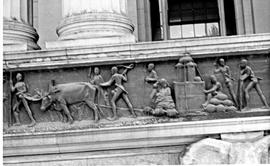 Johannesburg, 1974. Frieze at De Villiers Street entrance to railway station.