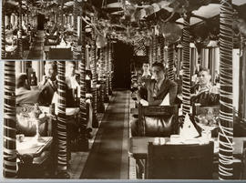 
SAR dining car type A-22 decorated for Christmas.
