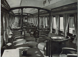 
Interior of SAR type C-28 lounge car used on the Union Limited shown at a later stage with more ...