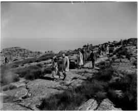 Cape Town, 21 April 1947. Royal family on top of Table Mountain.