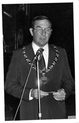 Nelspruit, 20 June 1975. Official handover of SAR Class GCA No 2621 to the mayor. Mr HR Ludick ma...