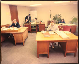 Johannesburg, May 1989. Staff office at SAR Manpower Department. [D Dannhauser]