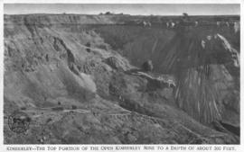 Kimberley. The top portion of the open mine to a depth of 300 feet. Big Hole.  Diamond mine.