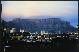Cape Town, 1985. Table Bay Harbour at night.