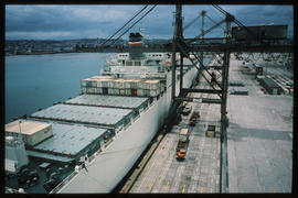Durban, 1979. Durban Harbour container terminal.