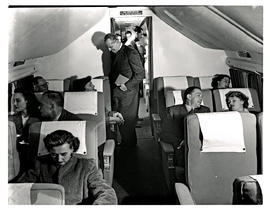 
SAA Lockheed Constellation interior. Passengers.
