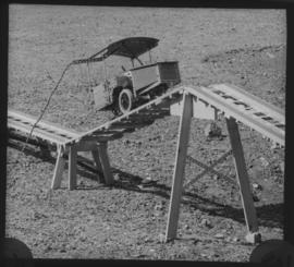 Meccano model of Dutton roadrail tractor.