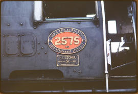 Number plate of SAR Class GO No 2575.