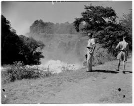 Victoria Falls, Southern Rhodesia, 12 April 1947. Ward Price at falls.
