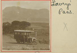 Gordons Bay district. SAR Dennis bus at the top of Sir Lowry's Pass.
