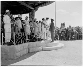 Maseru, Basutoland, 12 March 1947. King George VI presenting awards.