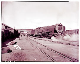 "Beaufort West, 1955. SAR Class 25 in railway station."