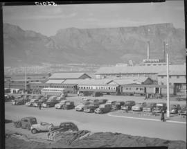 Cape Town, 1949. View from Table Bay Harbour with Table Mountain in background.