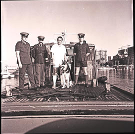 Durban, 1974. Railway police at work in Durban harbour.