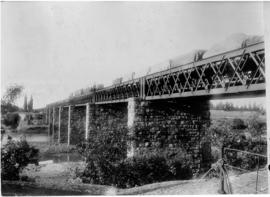 
Goods train on bridge with stone piers and eight spans. (EH Short)
