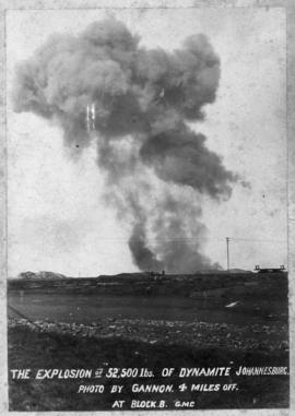 Johannesburg, 19 February 1896. Dynamite explosion at Braamfontein.