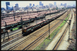 Johannesburg. SAR type 5M2A suburban train at Braamfontein.
