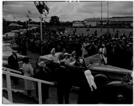 Pretoria, 31 March 1947. Royal family visit to Loftus Versveld sport stadium.
