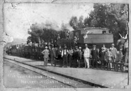 Nelspruit, 1910. First construction train on the Nelspruit to Sabie line.