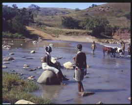 Zululand, 1961. Women at the Insingi River.
