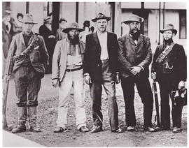 Circa 1900. Anglo-Boer War. General Christiaan de Wet with group. (left part of photograph)