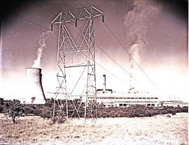 Colenso, 1949. Power lines leading to power station.