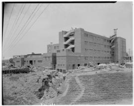 Johannesburg, circa 1950. Building construction at Kaserne.