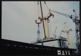 Durban, September 1984. Floating crane in Durban Harbour. [T Robberts]