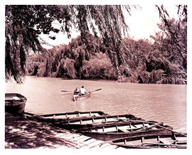 Parys, 1957. Boating on the Vaal River.