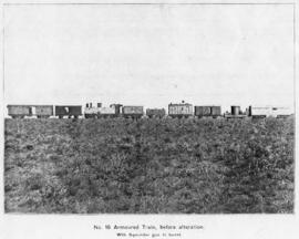 Circa 1901. No 16 armoured train.  (Publication on armoured trains in the Anglo Boer War)