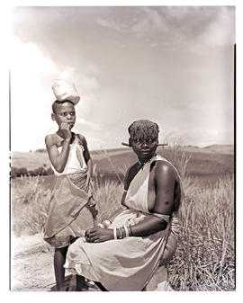 Natal South Coast, 1952. Two Zulu women.