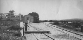 Cuyler Manor, 1895. Station building with little boy in the foreground. (EH Short)