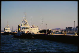 Durban, July 1986. SAR tug 'Bart Grove' in Durban Harbour. [Z Crafford]