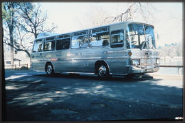 SAR Mercedes Benz tour bus No MT60091. SAS Toeristediens. Note bus colour silver and rear roof-mo...