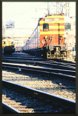 Johannesburg, July 1987. SAR type 5M2A suburban train No 622 in Park Station.