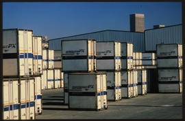 Johannesburg 1989. Fastfreight containers at Kaserne.